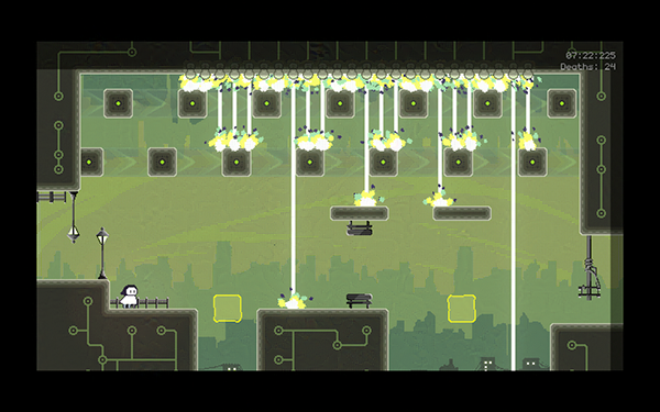 Game screenshot with lasers